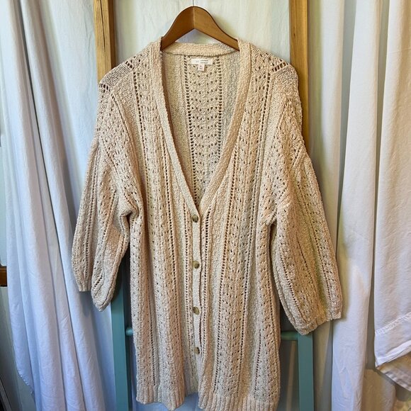 Lauren Conrad Soft Pink Cardigan with buttons, size XL - Picture 2 of 4